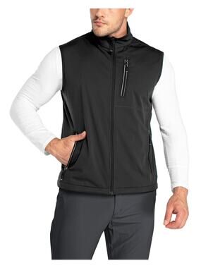 33,000ft Men's Medium Lightweight Softshell Gilet Windproof Black Vest G30-14